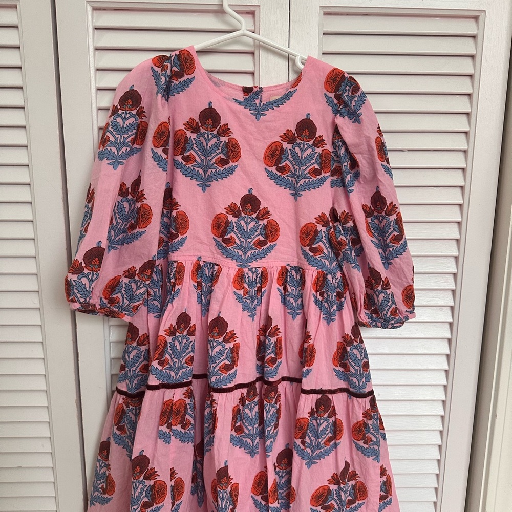 Pink Chicken Girls' Maribelle Dress in the Bubblegum Flower print
